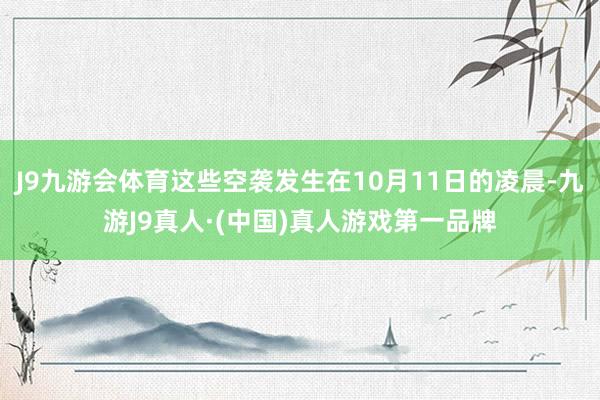 J9九游会体育这些空袭发生在10月11日的凌晨-九游J9真人·(中国)真人游戏第一品牌