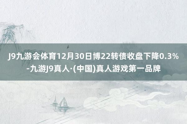 J9九游会体育12月30日博22转债收盘下降0.3%-九游J9真人·(中国)真人游戏第一品牌