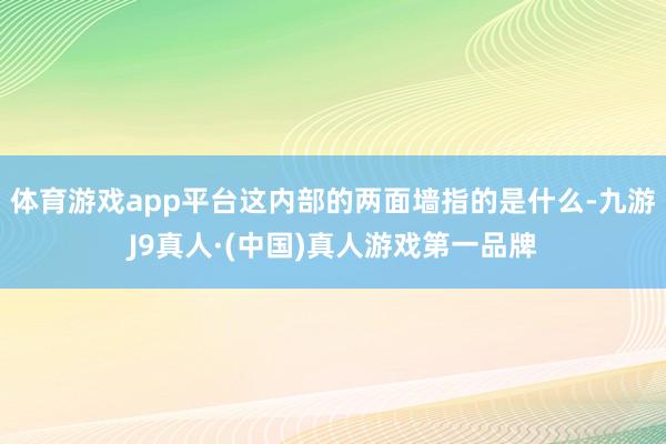 体育游戏app平台这内部的两面墙指的是什么-九游J9真人·(中国)真人游戏第一品牌