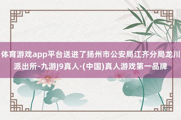 体育游戏app平台送进了扬州市公安局江齐分局龙川派出所-九游J9真人·(中国)真人游戏第一品牌